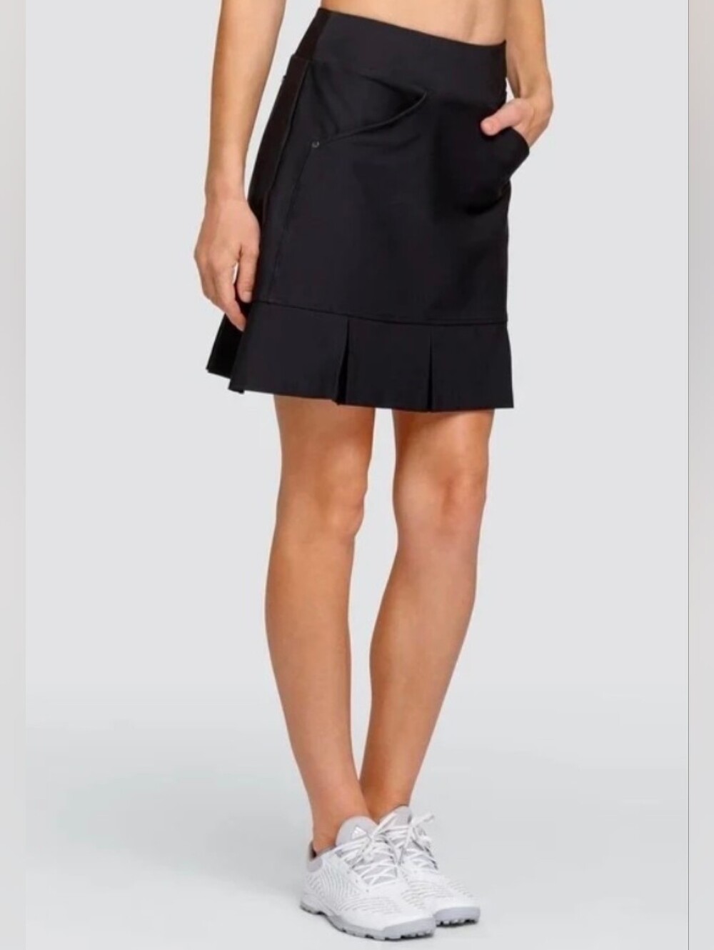 Tail Activewear Jocelyn Black Pleated Golf Skort Skirt W/ Pockets Sz 12 Athletic
